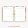 Day Designer's 2023 Weekly Mini Planner Blurred Spring with holiday gift planning page.