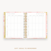 Day Designer's 2023 Weekly Mini Planner Sunset with holiday gift planning page.