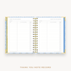 Day Designer's 2023 Weekly Mini Planner Casa Bella with thank-you note recording page.