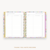Day Designer's 2023 Weekly Mini Planner Blurred Spring with thank-you note recording page.