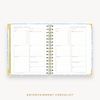 Day Designer's 2023 Weekly Mini Planner Annabel with entertainment checklist page.