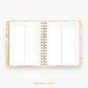 Day Designer's 2023 Weekly Mini Planner Sunset with 2023-2024 bucket list page.