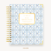 Day Designer's 2023 Weekly Planner with Casa Bella hard cover and gold spiral binding.