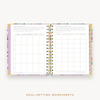 Day Designer's 2023 Weekly Mini Planner Blurred Spring with goals worksheet.