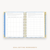 Day Designer's 2023 Weekly Mini Planner Casa Bella with goals worksheet.