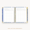 Day Designer's 2023-24 Daily Mini Planner Wildflowers with goals worksheet.