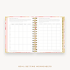 Day Designer's 2023 Weekly Mini Planner Sunset with goals worksheet.