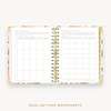 Day Designer's 2023-24 Daily Mini Planner Orange Blossom with goals worksheet.