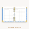 Day Designer's 2023 Daily Mini Planner Casa Bella with goals worksheet.