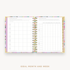 Day Designer's 2023 Weekly Mini Planner Blurred Spring with ideal month and week worksheet.