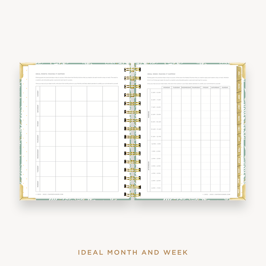 Day Designer's 2023-24 Daily Mini Planner Graceful with ideal month and week worksheet.