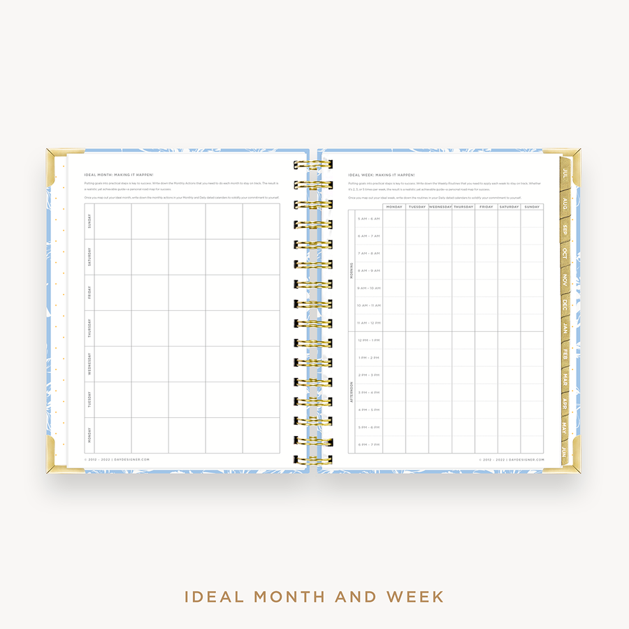 Day Designer's 2023 Daily Mini Planner Annabel with ideal month and week worksheet.