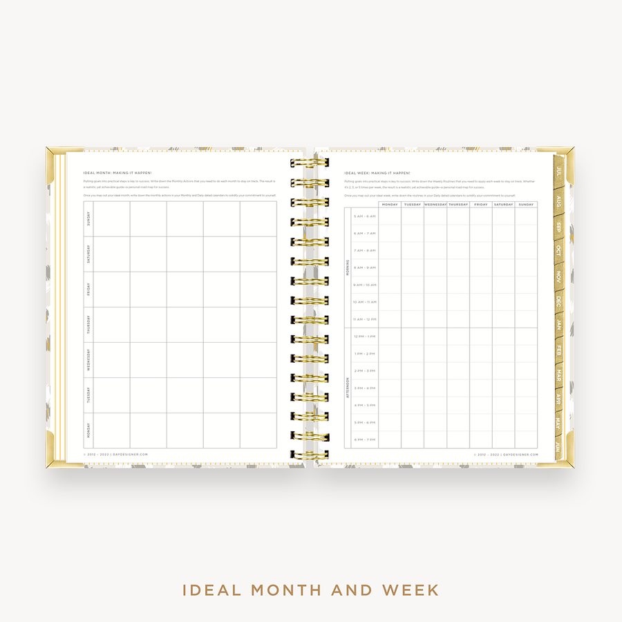 Day Designer's 2023-24 Daily Mini Planner Chic with ideal month and week worksheet.