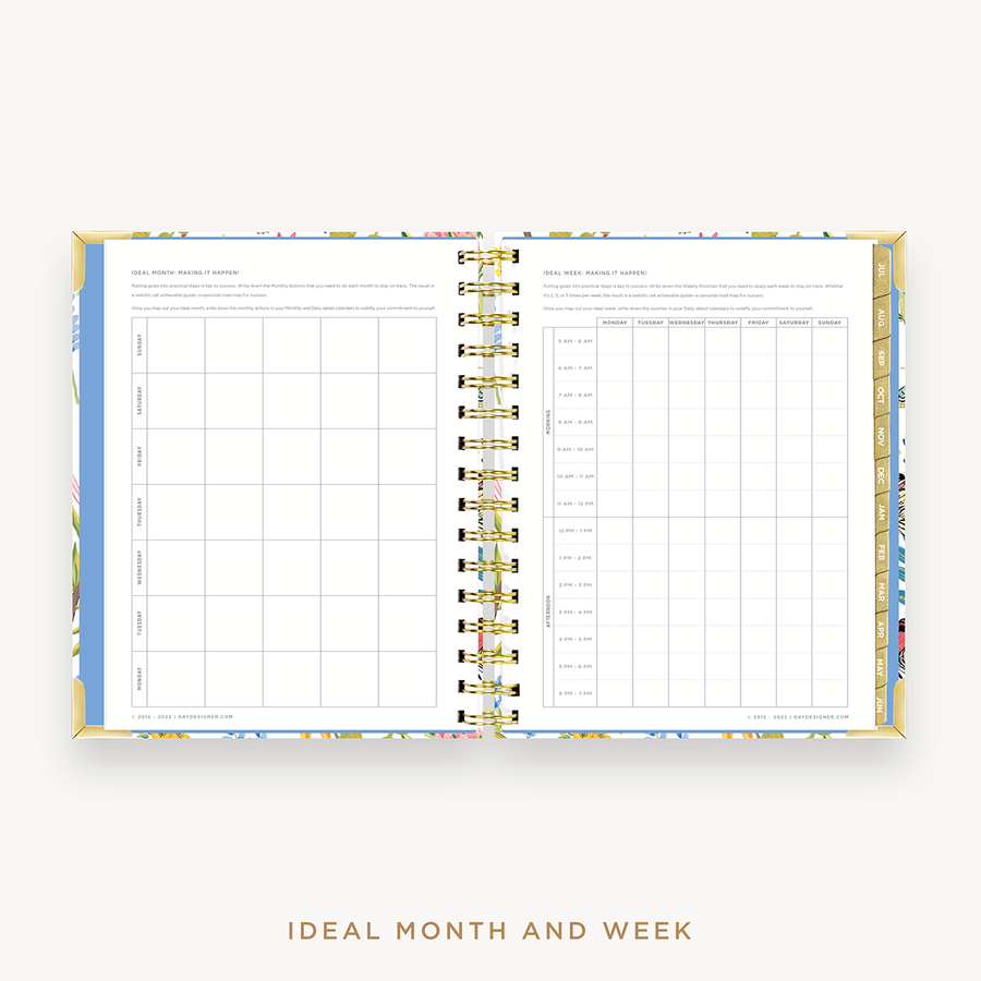 Day Designer's 2023-24 Daily Mini Planner Flutter with ideal month and week worksheet.