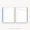 Day Designer's 2023-24 Daily Mini Planner Serenity Tile with ideal month and week worksheet.