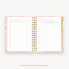 Day Designer's 2023 Daily Mini Planner Sunset with ideal month and week worksheet.