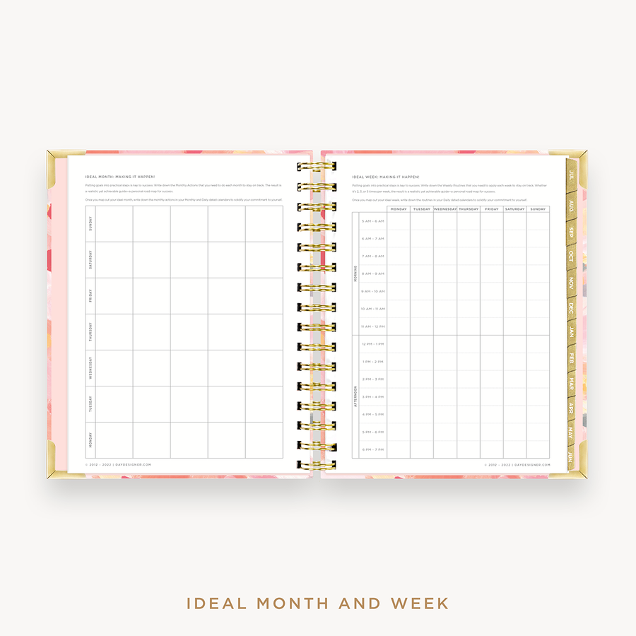 Day Designer's 2023 Daily Mini Planner Sunset with ideal month and week worksheet.