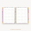 Day Designer's 2023 Weekly Mini Planner Blurred Spring with a two-page spread of the 2023-2024 calendar year.
