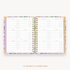 Day Designer's 2023 Weekly Planner Blurred Spring with a two-page spread of the 2023-2024 calendar year.