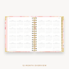 Day Designer's 2023 Daily Mini Planner Sunset with a two-page spread of the 2023-2024 calendar year.