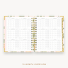 Day Designer's 2023-24 Weekly Planner Orange Blossom with a two-page spread of the 2023-24 - 2024 calendar year.