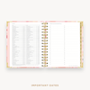Day Designer's 2023 Daily Mini Planner Sunset with dates for 2023-2024 Holiday's and birthday tracker.