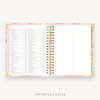 Day Designer's 2023 Weekly Planner Sunset with dates for 2023-2024 Holiday's and birthday tracker.