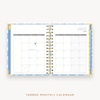 Day Designer's 2023-24 Daily Mini Planner Serenity Tile with monthly calendar planning page.