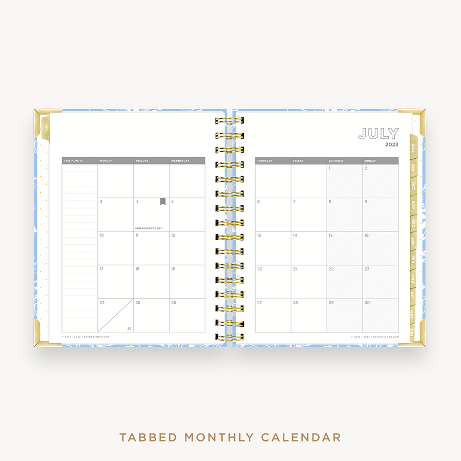 Day Designer's 2023 Daily Mini Planner Annabel with monthly calendar planning page.