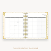 Day Designer's 2023-24 Weekly Planner Chic with monthly calendar planning page.