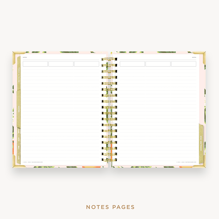Day Designer's 2023-24 Weekly Planner Orange Blossom with note taking page.