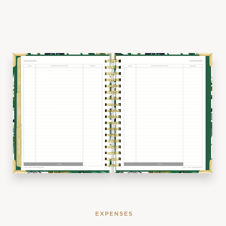 Day Designer's 2023 Weekly Planner Bali with expense tracking page.