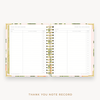 Day Designer's 2023-24 Weekly Planner Orange Blossom with thank-you note recording page.