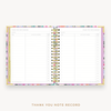 Day Designer's 2023 Weekly Planner Blurred Spring with thank-you note recording page.
