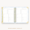 Day Designer's 2023 Weekly Planner Annabel with entertainment checklist page.