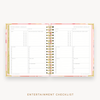 Day Designer's 2023 Weekly Planner Sunset with entertainment checklist page.