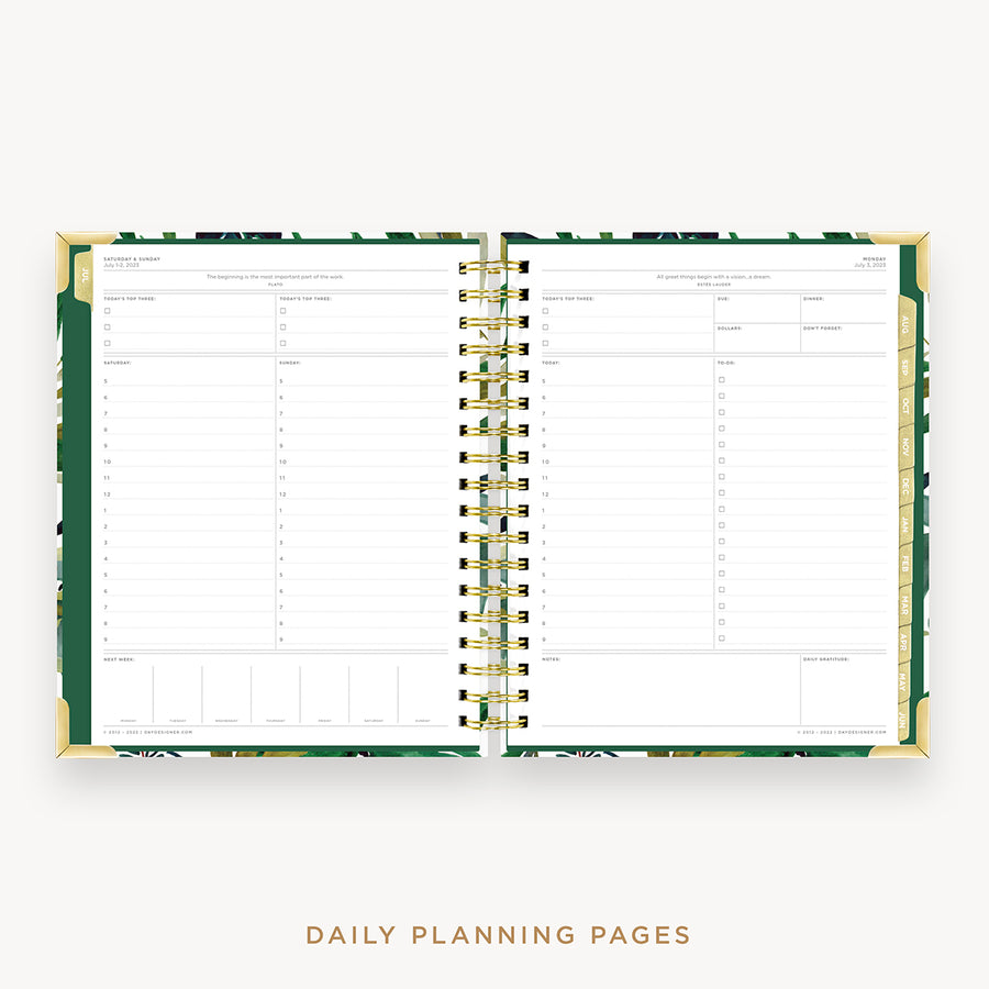 Day Designer's 2023 Daily Planner Bali with daily planning page.