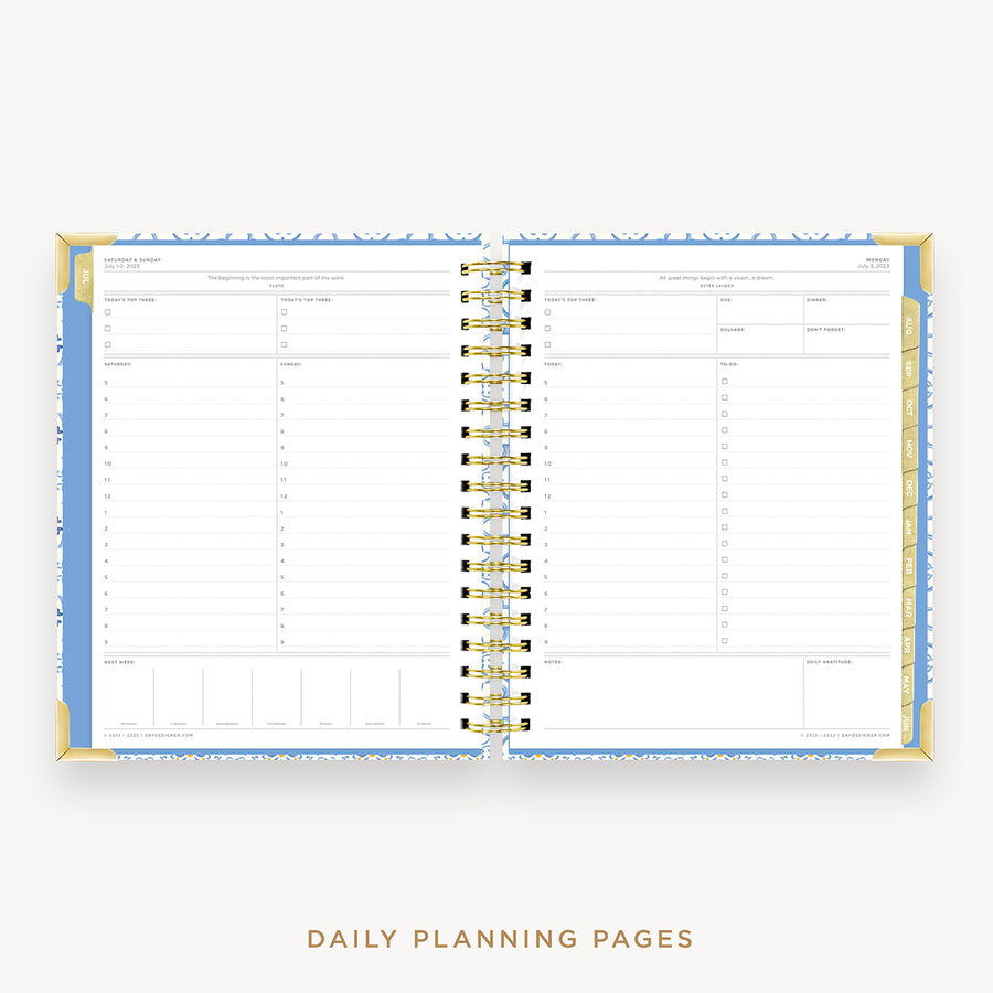 Day Designer's 2023 Daily Planner Casa Bella with daily planning page.
