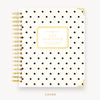 Day Designer 2023 Daily Planner with Classic Dot with beautiful pattern and gold accents
