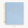 Day Designer 2023 Daily Planner with Chambray Bookcloth with beautiful pattern and gold accents