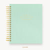 Day Designer 2023 Daily Planner with Sage Bookcloth with beautiful pattern and gold accents