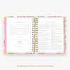 Day Designer's 2023 Daily Planner London Rose with Company Story page and "how-to" planner guide.