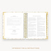 Day Designer's 2023-24 Daily Planner Chic with Company Story page and "how-to" planner guide.