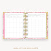 Day Designer's 2023 Daily Planner London Rose with goals worksheet.