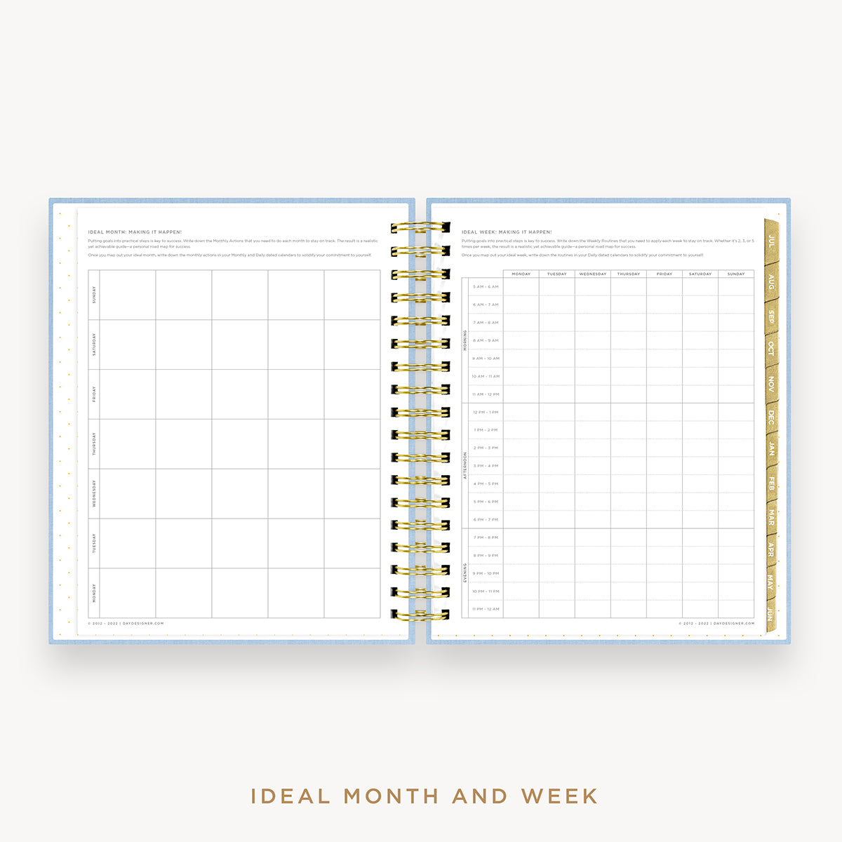 Chambray Bookcloth | Academic Daily Year Planner | Day Designer