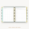 Day Designer's 2023 Daily Planner Black Stripe with ideal month and week worksheet.