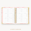 Day Designer's 2023 Daily Planner Sunset with a two-page spread of the 2023-2024 calendar year.