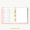 Day Designer's 2023 Daily Planner Sunset with dates for 2023-2024 Holiday's and birthday tracker.