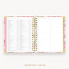 Day Designer's 2023 Daily Planner London Rose with dates for 2023-2024 Holiday's and birthday tracker.