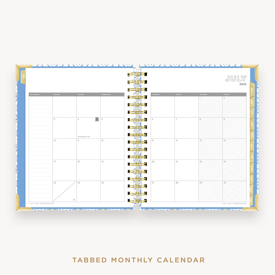 Day Designer's 2023 Daily Planner Casa Bella with monthly calendar planning page.